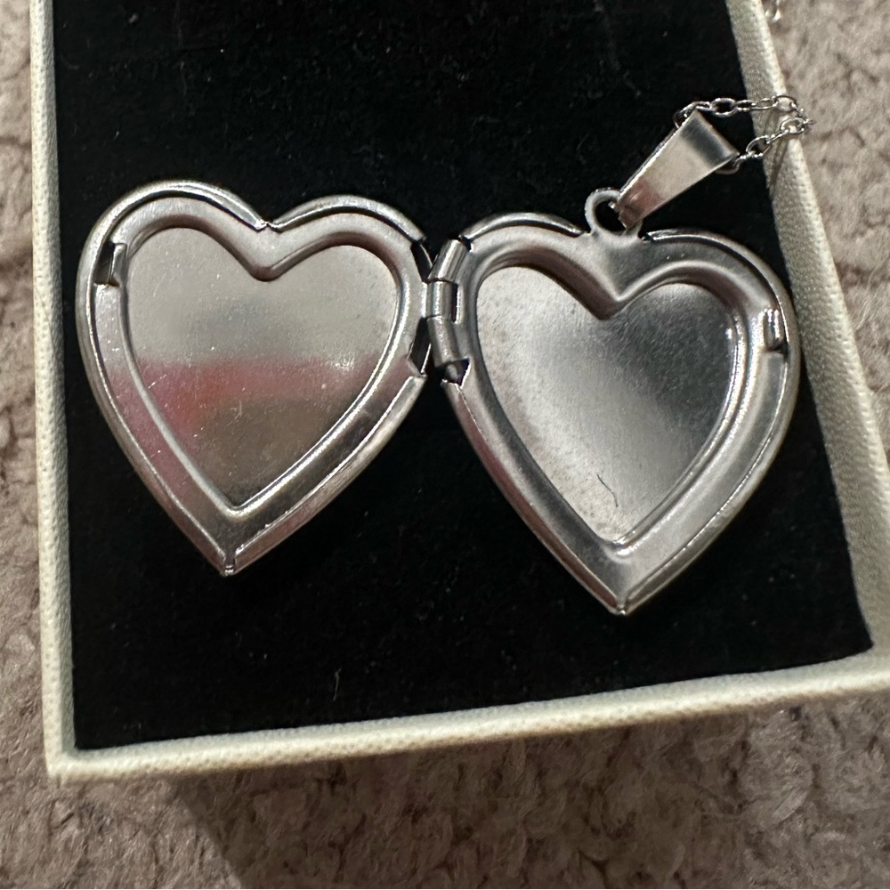 NWT Iridescent Opalite Stainless Steel Locket Necklace - Picture 6 of 6